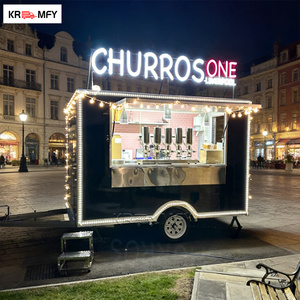 DOT CE Certified Square Ice Cream Cart Fully Equipped With Soft Serve Machine For Dessert Street <b>Concession</b> <b>Trailer</b> - Product Image 1