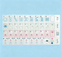 Ensemble de Mahjong Américain Pliable et Portable de Luxe pour 4 Joueurs, 160 Tuiles Acryliques Peintes à la Main, Écologique, Décoration Blanche