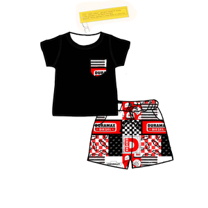 Prix d'usine – Ensemble chemise et short imprimé pour garçons – Style décontracté d'été - Product Image 4