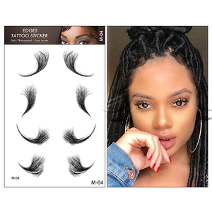 Autoadesivo del tatuaggio dei capelli del <span class=keywords><strong>bambino</strong></span> del tatuaggio del bordo dell'attaccatura dei capelli duratura su ordinazione temporanea impermeabile di nuovo disegno - Product Image 3