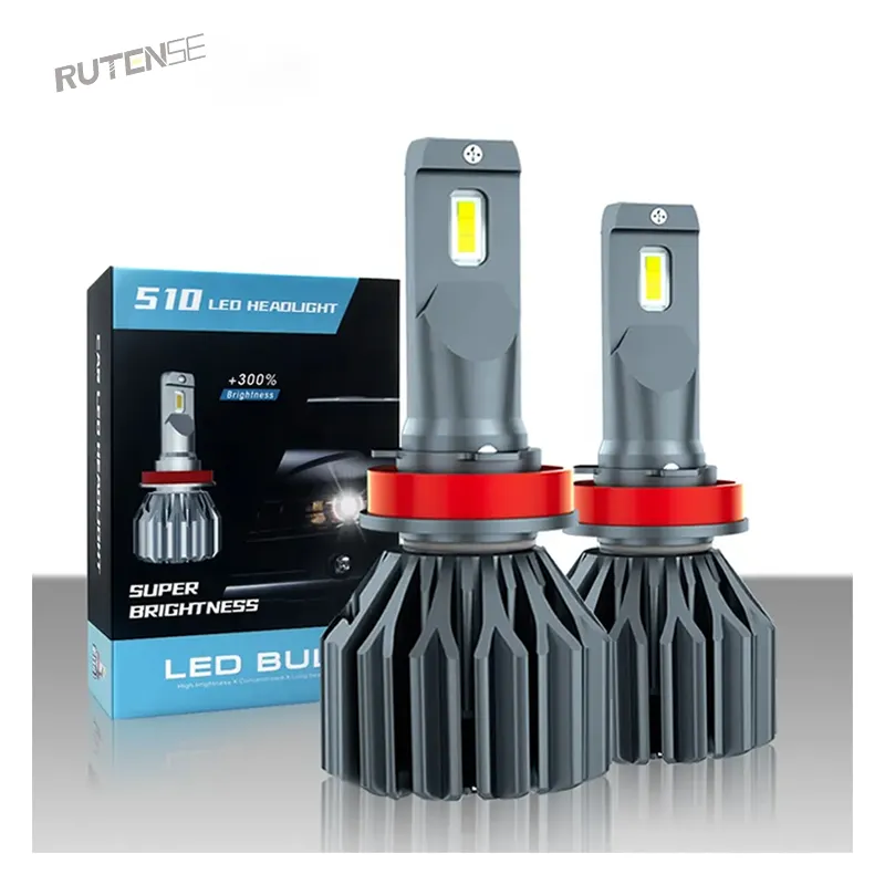 Rutone-bombillas led de faro superbrillantes, auto personalizadas, 20000LM, 75W, H1, H4, H7, S10