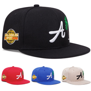 Cappello Hip Hop a 6 Pannelli con Ricamo 3D, Visiera Piatta, Stile Street, Personalizzabile, in Cotone, Snapback, per Vendita all'Ingrosso Unisex - Product Image 1