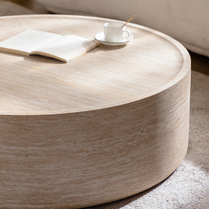 Nuovo italiano Design moderno minimalista piccolo appartamento in legno rotondo tavolino da salotto <span class=keywords><strong>mobili</strong></span> <span class=keywords><strong>per</strong></span> la casa facile da pulire - Product Image 3