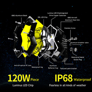 Nuyeer phong cách mới <span class=keywords><strong>6</strong></span> ''4x4 offroad Spotlight IP68 không thấm nước dẫn lái xe Đèn vòng <span class=keywords><strong>6</strong></span> inch cho off road - Product Image 5