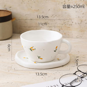 Wholesale New Year's Stunning Eco-Friendly Ceramic Coffee <b>Mugs</b> Floral Pattern Customizable <b>for</b> Women High-Value Modern Design - Product Image 6