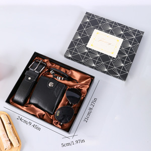 Cross Border Men Gift Set Wallet Belt Bracelet Sunglasses Valentine's Day Father's Day <b>Present</b> <b>Box</b> - Product Image 3
