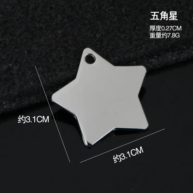 Étiquette breloque en acier inoxydable, avec Logo personnalisé, en métal gravé blanc, pour chien