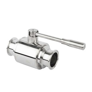 Factory Sale SS304/316L Manual Two Way No-Retention Tri Clamp/Welded Ends Standard Sanitary Straight Way Forged Ball Valve