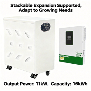 Sistema de Almacenamiento de Energía <span class=keywords><strong>Solar</strong></span> de 16 kWh, Instalación Flexible, Modo Dual, Certificado CE, Compatible <span class=keywords><strong>con</strong></span> Paneles Solares para Hogar y Negocios - Product Image 5