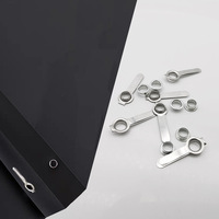 Clips et œillets métalliques plats en nickel brillant pour dossiers et accessoires de classement