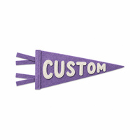 Drapeau fanion en feutre vierge personnalisé avec logo imprimé, idéal pour la décoration sportive et la vente en gros