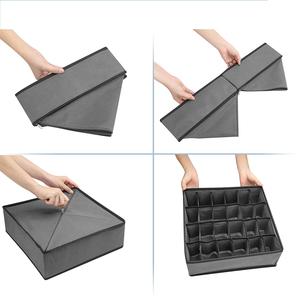 Underwear Drawer Closet Organizer, Foldable Fabric Dresser <strong>Storage</strong> <strong>Box</strong> for Bras Socks Briefs <strong>Ties</strong> Belts Lingerie Clothes - Product Image 4