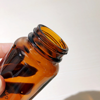 Bouteille pharmaceutique vide 100cc 150cc bouteille de pilule en verre bouteilles en verre à large bouche pour tablette de pilule de capsule