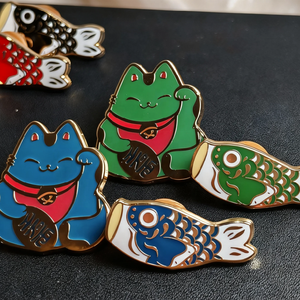 Broche en émail à la mode, motif chat, souvenir mignon, badge en métal, épingle à revers d'anime, épingle en émail dur avec impression UV - Product Image 4