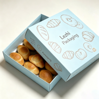 Boîte en carton à motif de dessin animé de Noël pour gâteaux et chocolats, avec pelliculage mat offset, de qualité alimentaire, pour l'emballage de gâteaux et de chocolats