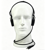 Casque à conduction osseuse avec microphone PTT filaire, suppression du bruit ENC, radio bidirectionnelle, utilisation industrielle en extérieur