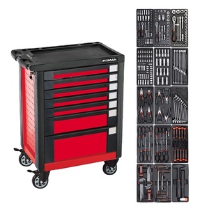 FIXMAN Hot Sale Combination 7 Drawer Garage Steel Tool Storage Cabinet Trolley Rolling Chests Tool Cart Set With Tools