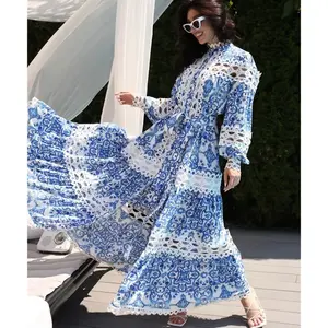 XX127 New 2024 Korean Chic Elegant Design Long Sleeve Lace Dress Two Pieces Set Fairy Dresses Clothing 1