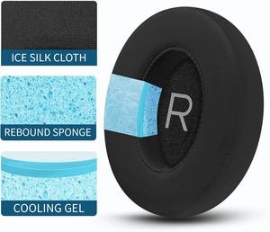 Cuscinetti auricolari di ricambio <span class=keywords><strong>in</strong></span> gel rinfrescante per cuffie con cancellazione del rumore NC700 <span class=keywords><strong>in</strong></span> tessuto Ice Silk - Product Image 3
