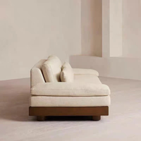 Canapé modulaire en bois massif design moderne, écologique et durable pour salon