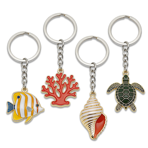 Top Rated Marine Life Keychains Waterproof Enamel Ocean Creature Model Keyrings for US Scuba Divers