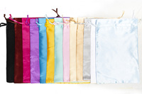 Sacs à cordon en satin de haute qualité personnalisés pour les extensions de cheveux Sacs en soie recyclables pour le stockage des perruques