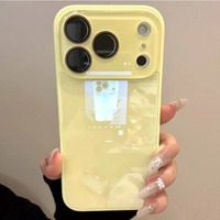 Coque de protection antichoc en verre trempé couleur bonbon pour appareil photo iPhone 17 16 15 14 13 12 Pro Max, coque arrière rigide NOUVEAU