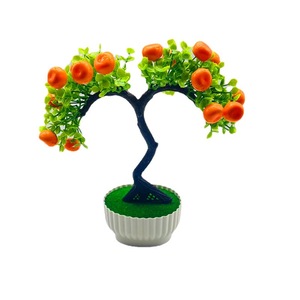 Árbol Bonsái Artificial de Granada, Tamaño Pequeño para Mesa, Flores de Plástico, Planta Decorativa, Adorno - Product Image 5