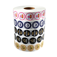 Etiquetas Adhesivas de Vinilo Impermeables Personalizadas con Logotipo, Etiquetas Redondas Troqueladas para Empresas, Empaque y Marca