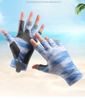 Guantes sin Dedos Ligeros y Duraderos Hechos en Fábrica, Protección UV para Hombres y Mujeres, Medios Dedos para Caza, Pesca y Senderismo