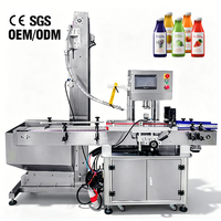 Máquina Tapadora Automática de Cuatro Ruedas para Tapas de Botellas de PET, Botellas de Jugo y Botellas de Spray con Elevador Alimentador de Tapas