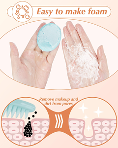 Silicone <b>Face</b> <b>Scrubbers</b> Exfoliator Brush-Facial Cleansing Brush Blackhead <b>Scrubber</b> Exfoliating Brush-Facial Cleansing Pads - Product Image 4