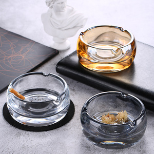 <span class=keywords><strong>Cenicero</strong></span> de Cristal de Diseño Elegante, Redondo, Colorido, con Logotipo Personalizado, para Fumar Cigarros y Tabaco - Product Image 1