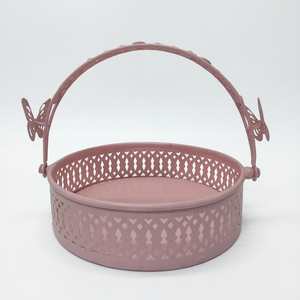 Factory Wholesale High Quality Iron Circle Fruit <b>Basket</b> <b>Small</b> Metal Modern Storage <b>Basket</b> and <b>Gift</b> Hamper for Christmas Diwali - Product Image 1