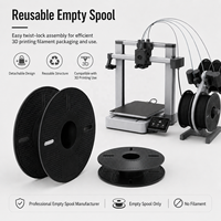 Bobine en plastique vide détachable de 200 mm, réutilisable, pour bobinage de filament d'imprimante 3D de 1 kg, PLA, PETG, bobine de recharge