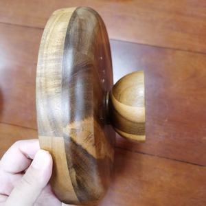 Cuenco para servir ensalada de frutas ecológico de madera de acacia pulida de alta calidad, Pedestal clásico para hoteles, restaurantes, fiestas - Product Image 3