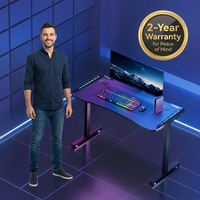 Table de jeu AOR Gaming Esports, plateau en fibre de carbone, stable et équipé de diverses lumières d'ambiance, source de vente en gros d'usine