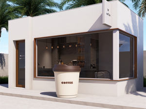 आउटडोर ब्रांड प्रचार राल कॉफी कप मूर्तिकला टिकाऊ भोजन-थीम वाले कैफे की दुकान प्रदर्शन सजावट सजावट - Product Image 4