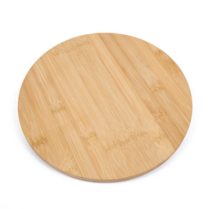 Bandeja giratoria de madera maciza, plato redondo de bambú para servir postres, frutas, uso en hoteles y restaurantes - Product Image 4