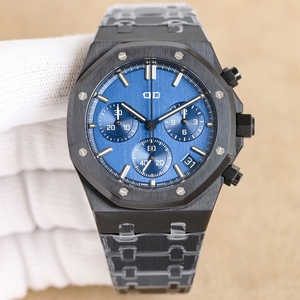 Relógio Cronógrafo com Caixa de Cerâmica Preta |   Movimento 2950 |   APF VS C Fábrica OEM |   Relógio Cronógrafo de Luxo com Mostrador Azul - Product Image 3