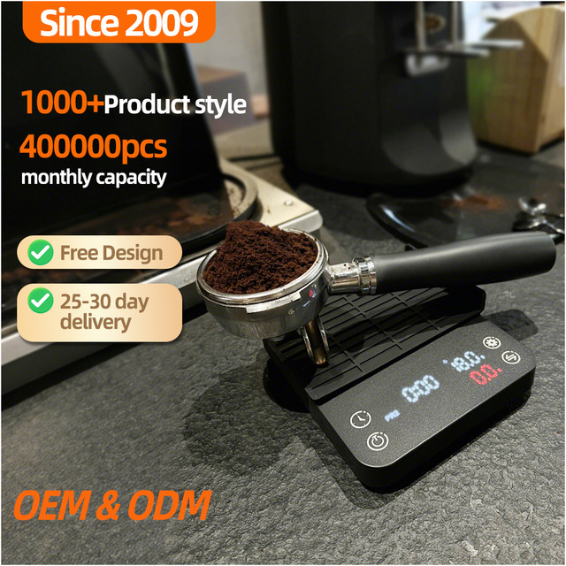 Factory Original Design Customized LOGO 2kg/0.1g Coffee Scale,Type-c Charging Digital Coffee Scale with Beginner
