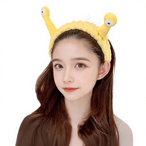 Wholesale Cartoon Funny <strong>Snail</strong> Face Washing Hair Band Fashion Korean Creative Plush Unisex Handmade <strong>Makeup</strong> <strong>Headband</strong> for Women - Product Image 2
