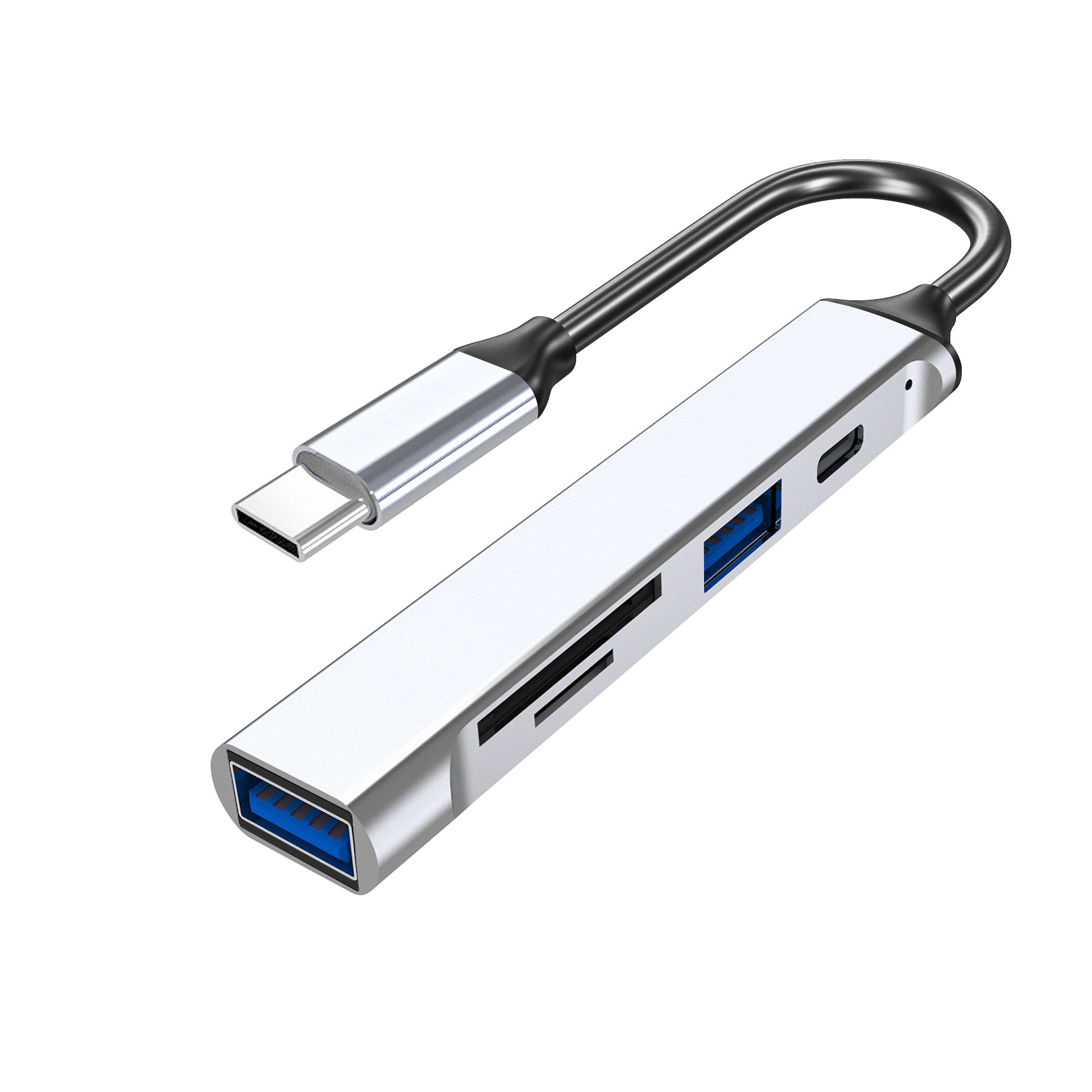 Argent 5-en-1 Type-C