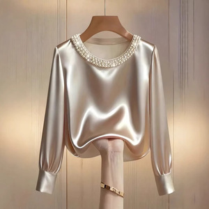 Suéter Casual de Mujer para Otoño, Delgado, Transpirable, de Cuello Alto, Tejido de Fibra Sintética - Product Image 2