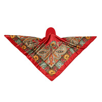 Zifeng OEM Nouveau chapeau imprimé européen et américain avec visière triangulaire et foulard en satin imprimé