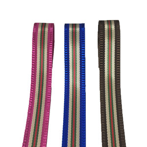 Sangles en nylon recyclé 100% certifiées GRS 25mm de large Herringbone Jacquard imperméable High <span class=keywords><strong>Polyester</strong></span> PP Webbing - Product Image 4