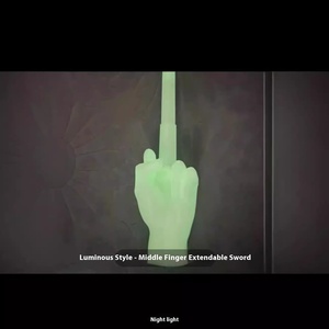 3D stampa pugno luminoso dito medio spada telescopica Unisex altro materiale giocattoli <span class=keywords><strong>Gag</strong></span> novità creativa degli studenti universitari - Product Image 4