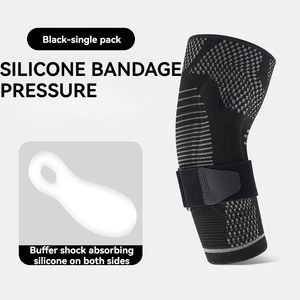 Al por mayor 1 unidad Coderas transpirables unisex de compresión de silicona para lesiones deportivas, soporte ajustable de punto 3D para tenis - Product Image 2