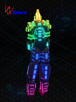 Costume de robot LED programmable 0138, marcheur sur échasses, vêtements de robot LED, costume de robot LED, contrôle sans fil, costumes de robot géants, vêtements de rave