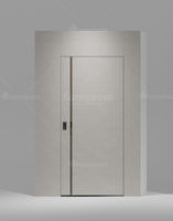 Portes intérieures pivotantes modernes de luxe européennes avec longue poignée, porte d'entrée de villa moderne, porte principale